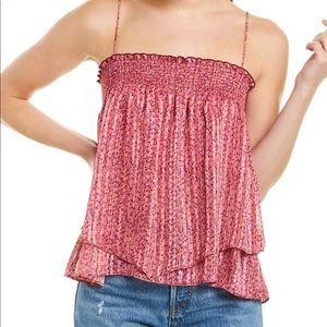 NWT DEREK LAM 10 CROSBY TIERED SILK-BLEND CAMI